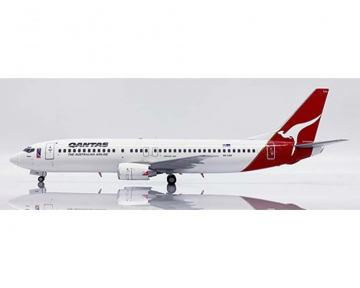 Qantas B737-400 "75 Years", w/Stand VH-TJW 1:200 Scale JC Wings XX20392
