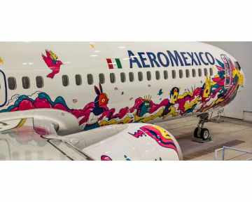 Aeromexico B737 MAX9 "Kukulcán", w/stand XA-GQS 1:200 Scale JC Wings XX20570