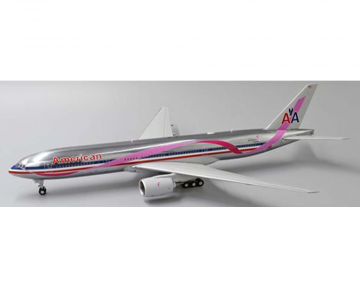 American Airlines B777-200ER Pink Ribbon, Polished, w/Stand N759AN 1:200 Scale JC Wings XX2192