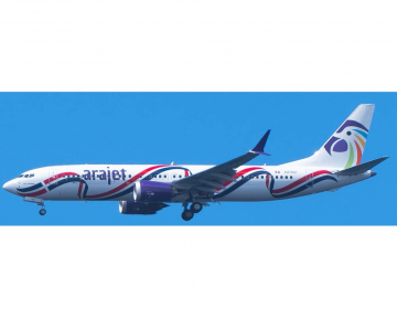 Arajet B737 MAX8 "Dominican Republic flag" HI1101 1:400 Scale JC Wings XX40261