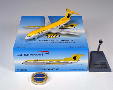 British Airways (Northeast) HS-121E Trident, w/stand G-AVYC 1:200 Scale Inflight ARDBA121