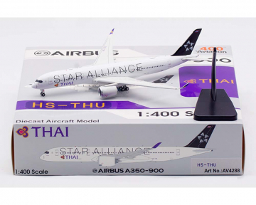 Thai Airways A350-900XWB HS-THU Star Alliance, detachable gear, w/stand 1:400 Scale AV400 AV4288