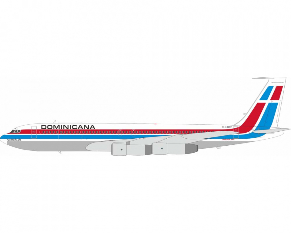 1/200ボーイング707-300LanChile www.JetCollector.com: Dominicana B707-300 HI-442CT 1:200 Scale El