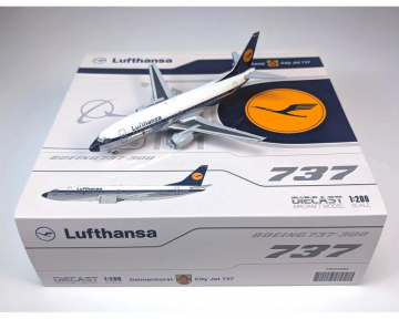 Lufthansa B737-300 polished, w/stand D-ABXC 1:200 Scale JC Wings EW2733002