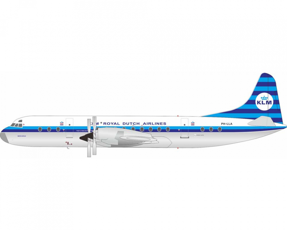 www.JetCollector.com: KLM L-188 Electra w/stand PH-LLA 1:200 Scale
