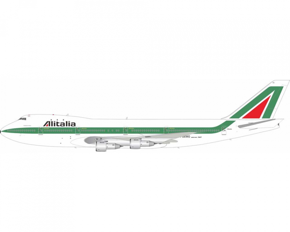 1/200 B747-200 Alitalia アリタリア航空 www.JetCollector.com: Alitalia B747-200 w/stand I-DEMO 1:200 Scale