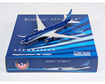 Azerbaijan B777-200LR 4K-AI001 1:400 Scale Phoenix PH11599
