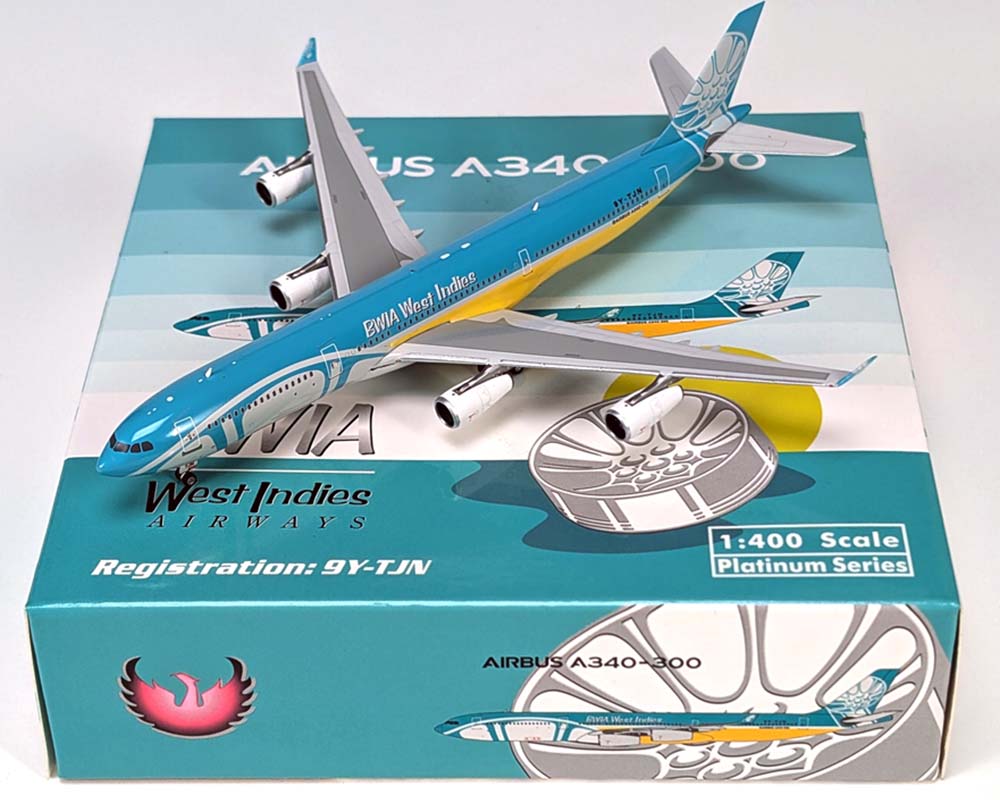 www.JetCollector.com: BWIA A340-300 9Y-TJN 1:400 Scale Phoenix PH11958