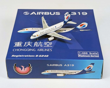 Chongqing Airines A319 B-6248 1:400 Scale Phoenix PH11005