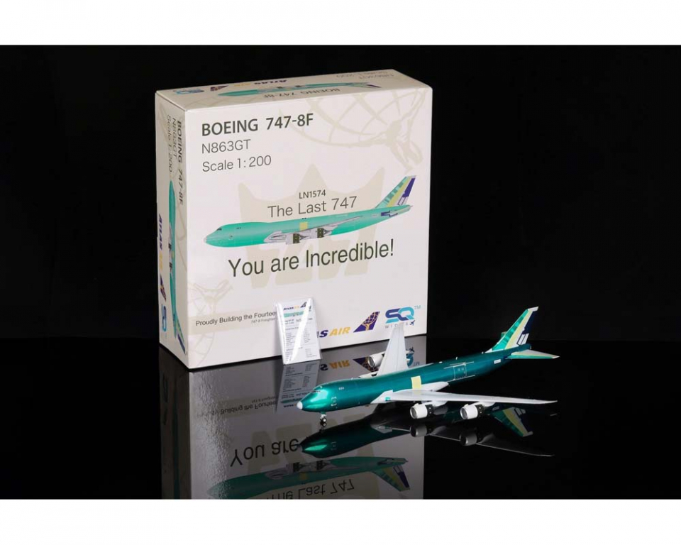 www.JetCollector.com: Atlas Air B747-8F Assembly Colors, w/stand