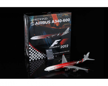 Etihad A340-600 2012 F1, Flaps Down, w/stand A6-EHJ 1:200 Scale SQ Wings SQ-L2168FD