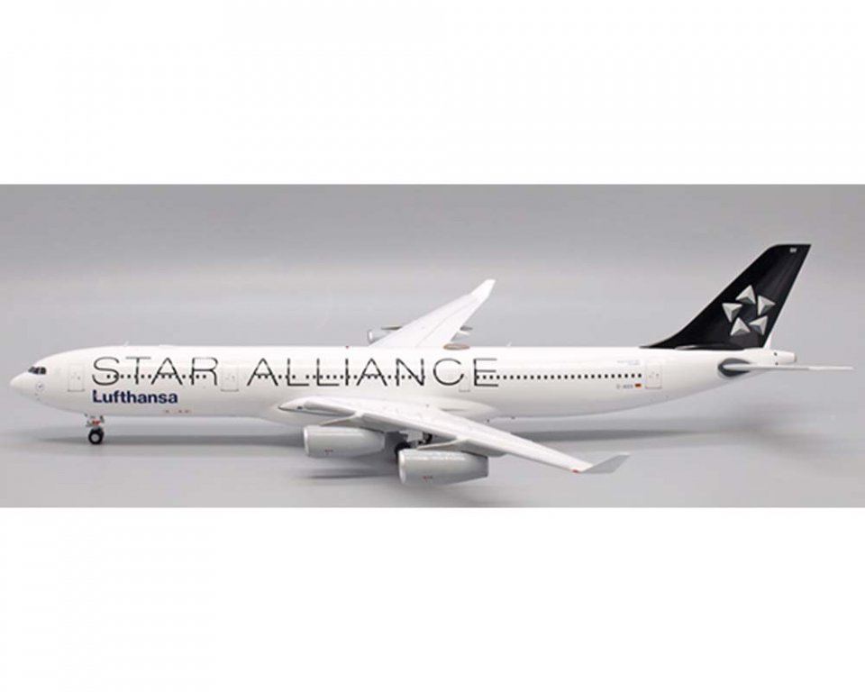 jcwings ルフトハンザ航空　エアバスA340-300 スターアライアンス www.JetCollector.com: Lufthansa A340-300 Star Alliance, w/stand D