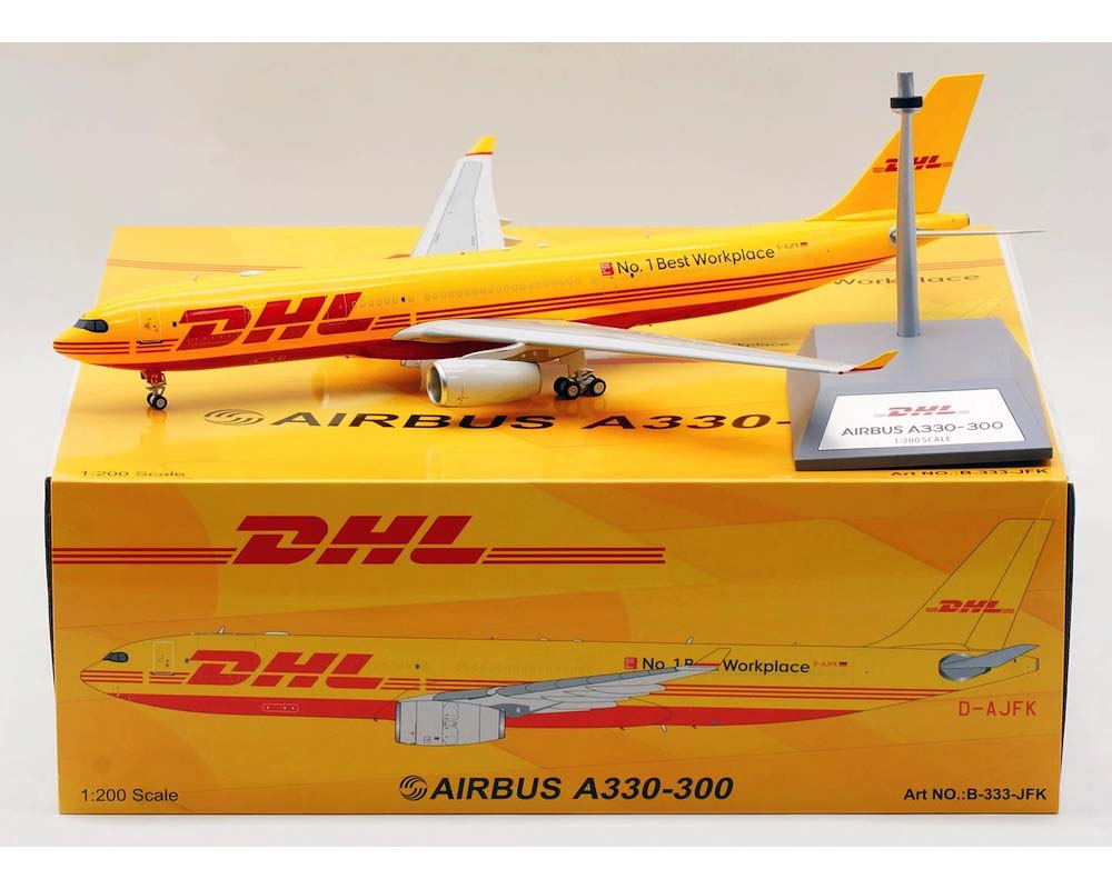www.JetCollector.com: DHL A330-300P2F w/stand D-AJFK 1:200 Scale B