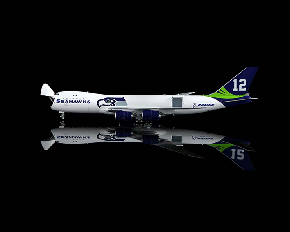Boeing B747-8F Seahawks, Interactive N770BA 1:400 Scale HX Models HX-B631006C