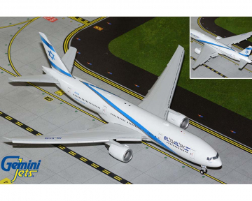 El Al B777-200ER flaps down 4X-ECB 1:200 Scale Geminijets G2ELY1361F