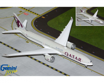 Qatar B777-9 with optional folded wingtips A7-BKA 1:200 Scale Geminijets G2QTR1322