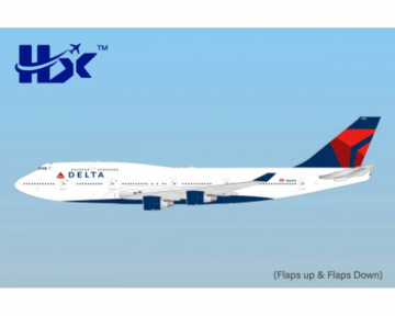 Delta B747-400 flaps down, w/stand N665US 1:400 Scale HX Models HX-B616601F