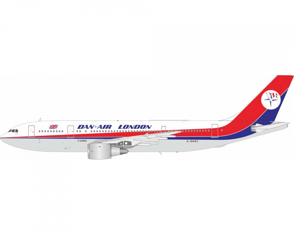 www.JetCollector.com: Dan Air A300 w/stand G-BMNC 1:200 Scale