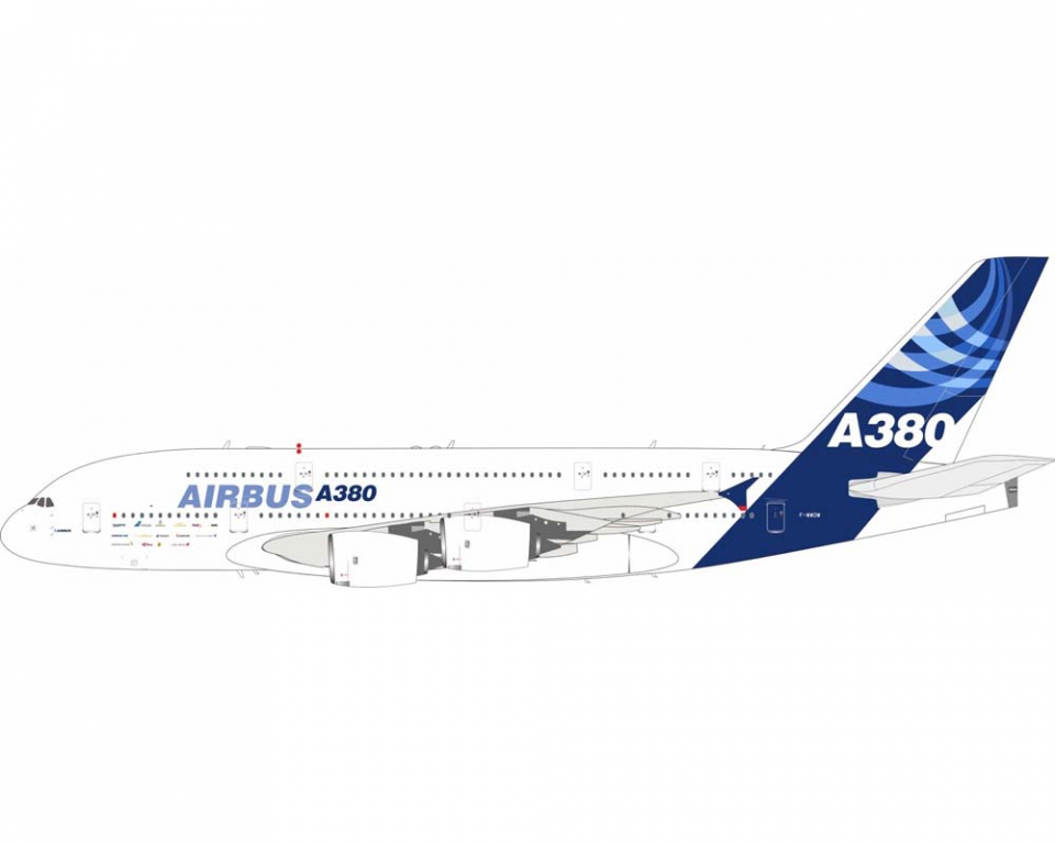 レア！1/200 AIRBUSエアバスA380 F-WWOW www.JetCollector.com: Airbus A380 House Colors, w/stand F-WWOW 1