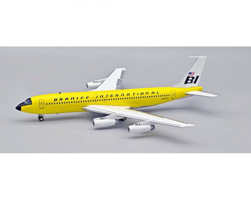 www.JetCollector.com: Braniff B707 Super Jet Lemon Yellow, w/stand