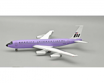 Braniff B720 Super Jet Lavender Periwinkle Blue, w/stand N7076 1:200 Scale Inflight IF720BN0525