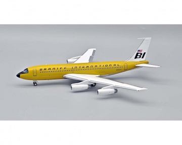 Braniff B720 Super Jet Ochre, w/stand N7077 1:200 Scale Inflight IF720BN0625