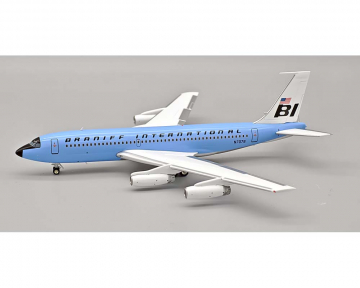Braniff B720 Super Jet, Dk Blue, w/stand N7078 1:200 Scale Inflight IF720BN0725