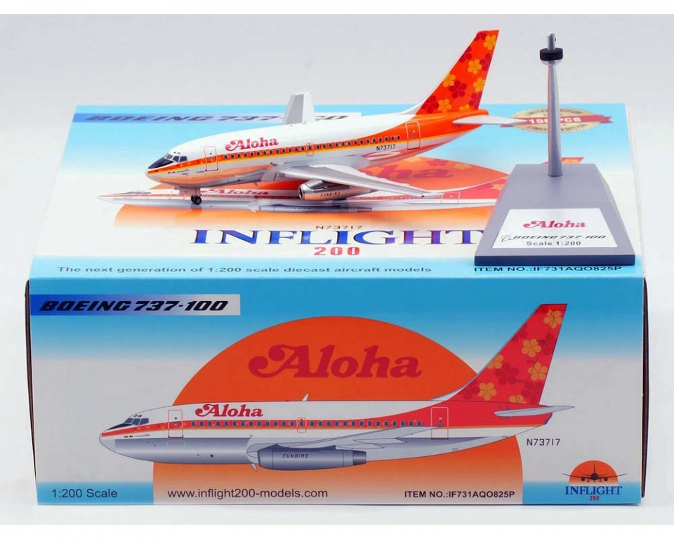 www.JetCollector.com: Aloha Airlines B737-100 polished, w/stand