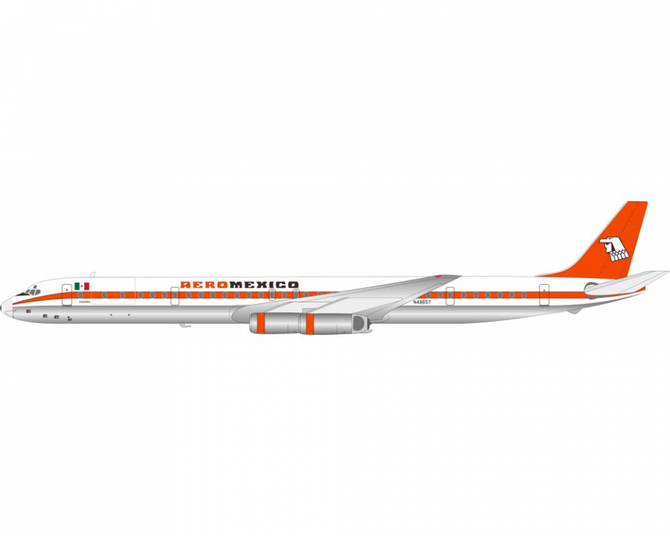 www.JetCollector.com: Aeromexico DC-8-63 w/stand N4865T 1:200