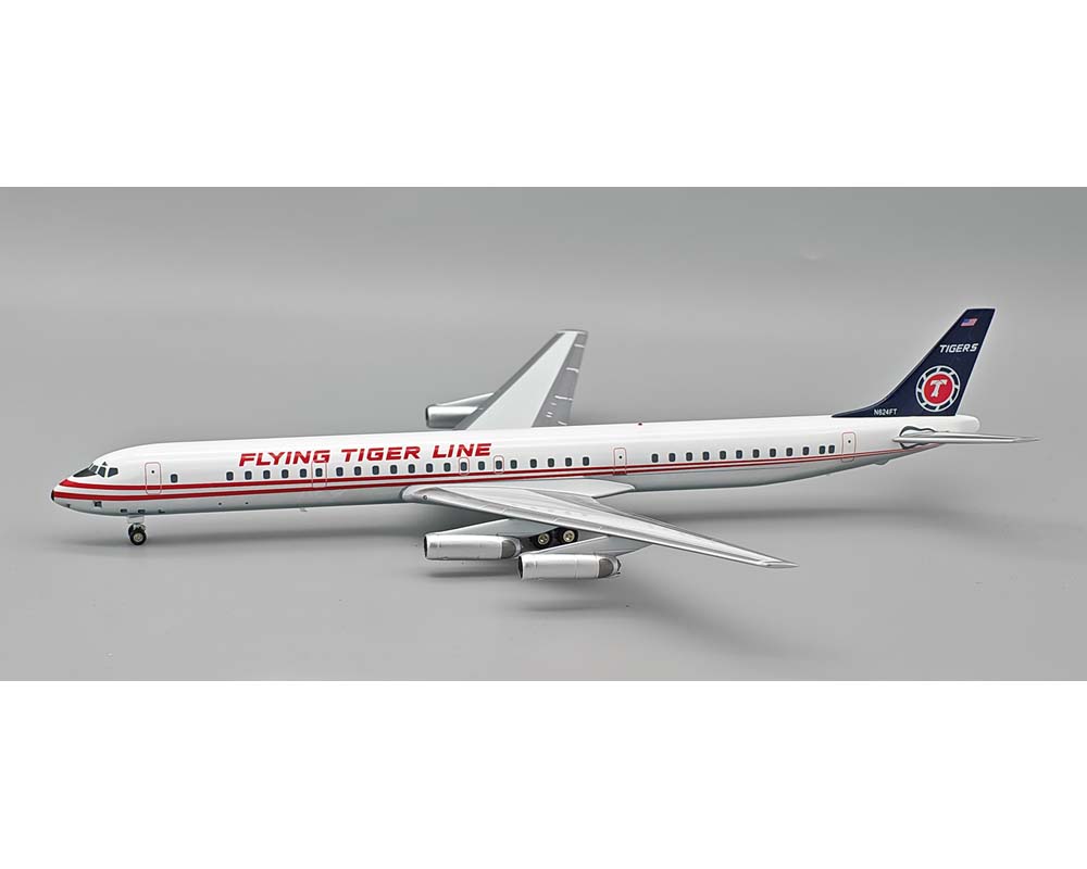 デビュー日ヨントン www.JetCollector.com: Flying Tiger Line DC-8-63 polished, w/stand