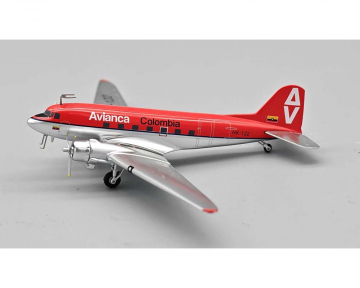 Avianca Colombia DC-3 w/stand HK-122 1:200 Scale Inflight JP60-AV-DC-HK122