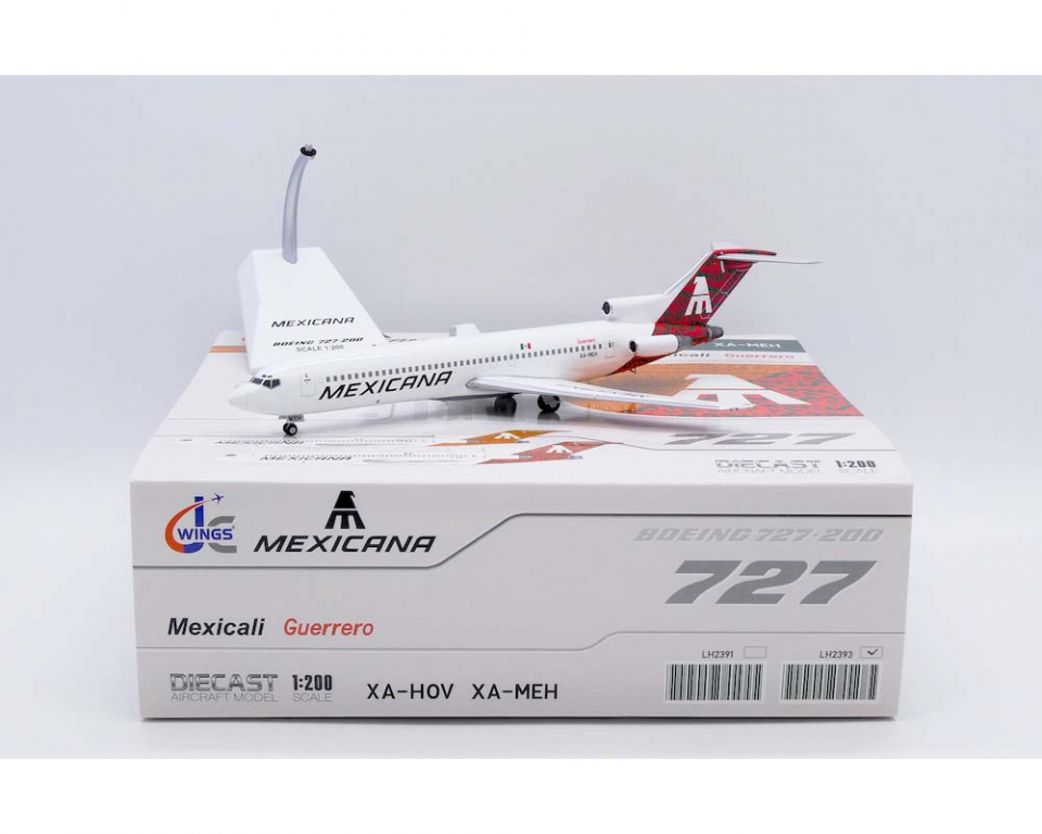 www.JetCollector.com: Mexicana B727-200 Guerrero, w/stand XA-MEH 1