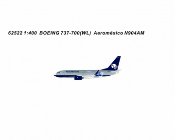 Aeromexico B737-700 N904AM 1:400 Scale Panda Models PM62522