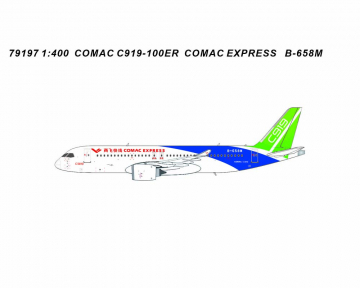 Comac Express C919 B-658M 1:400 Scale Panda Models PM79197