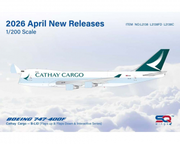Cathay Pacifc Cargo B747-400F B-LID 1:200 Scale SQ Wings SQ-L2138