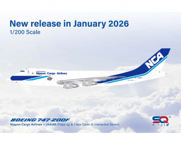 Nippon Cargo B747-200F Interactive Series JA8188 1:200 Scale SQ Wings SQ-L2189C