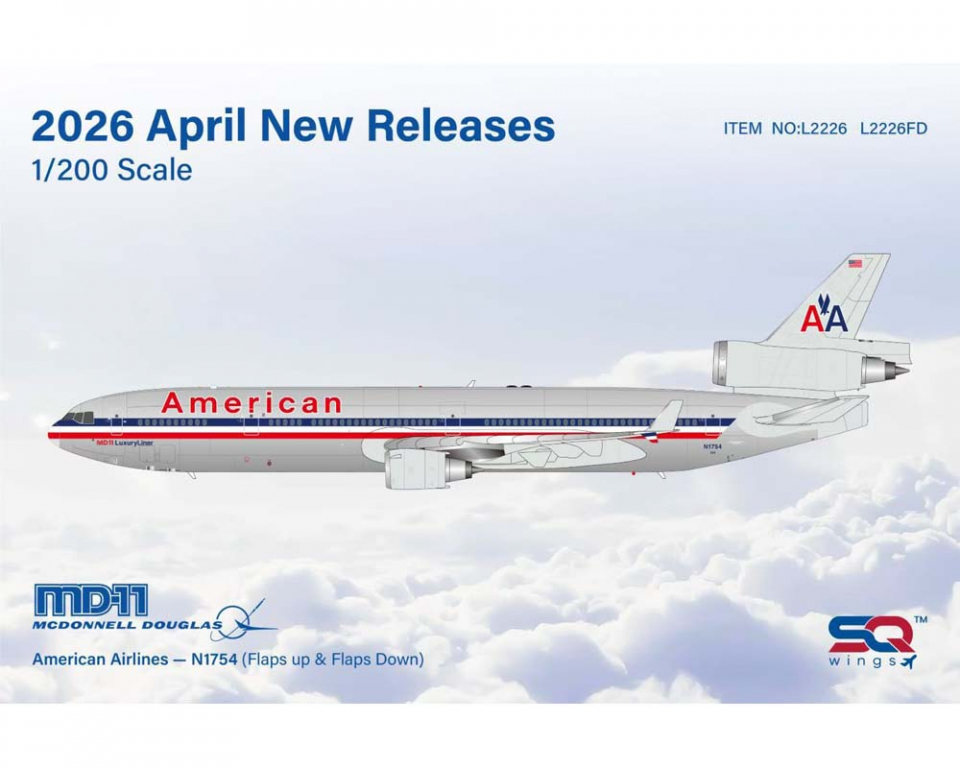 www.JetCollector.com: American Airlines MD11 flaps down N1754 1