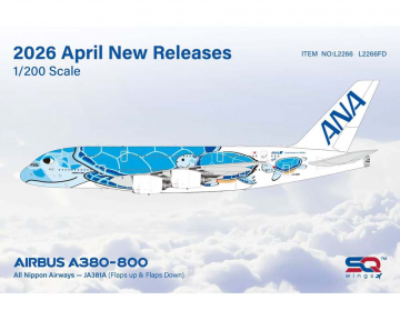 ANA - All Nippon A380 flaps down JA381A 1:200 Scale SQ Wings SQ-L2266FD