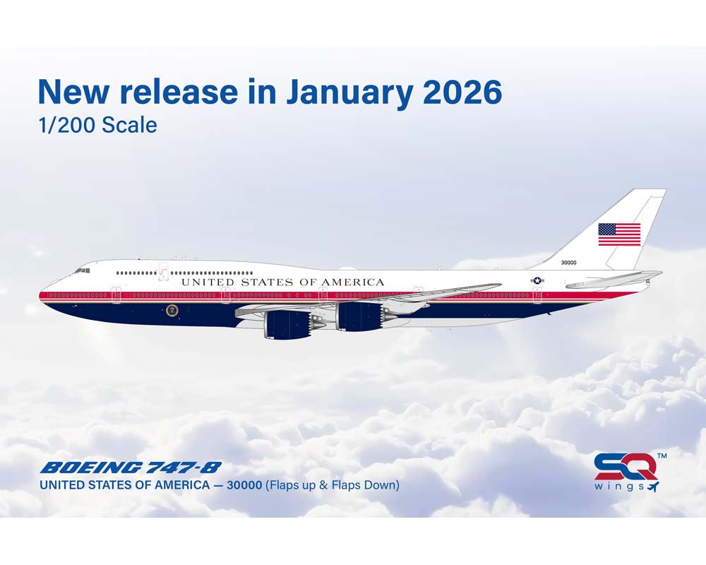 www.JetCollector.com: USAF B747-8I Air Force One 30000 1:200 Scale