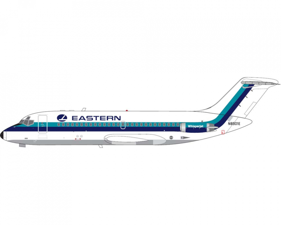 EASTERN航空機モデル N901E 模型 www.JetCollector.com: Eastern Airlines DC-9-14 N8901E 1:400 Scale