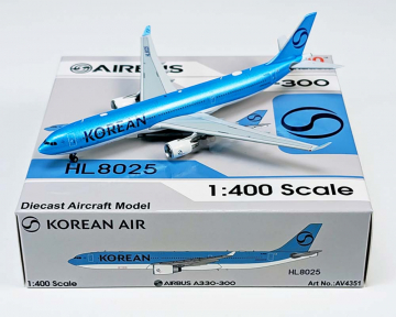 Korean Air Airbus A330-300 w/stand HL8025 1:400 Scale AV400 AV4351