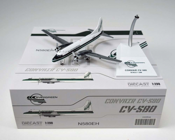 Evergreen Convair 580F w/stand N580EH 1:200 Scale JC Wings XX20546