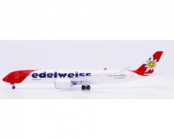 Edelweiss A350-900XWB Flaps Down, w/stand HB-IHC 1:200 Scale JC Wings XX20626A