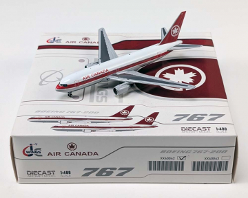 Air Canada B767-200ER 1st Air Canada 767, polished C-GAUB 1:400 Scale JC Wings XX40042