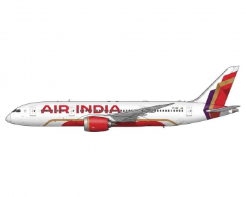 Air India B787-8 Dreamliner, flaps down VT-ANT 1:400 Scale JC Wings XX40884A