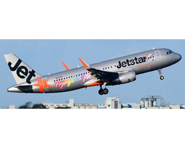Jetstar A320 VH-VFY Flying with Pride 1:400 Scale Aviation400 AV4458