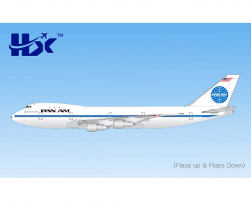 Pan Am B747-200 Clipper Dashing Wave, w/stand N749PA 1:400 Scale HX Models HX-B551412P