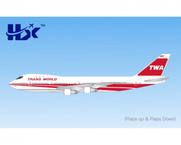TWA B747-100 w/stand N93105 1:400 Scale HX Models HX-B551703P