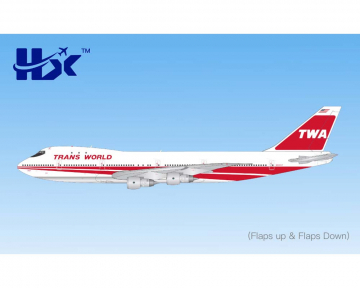 TWA B747-100 Interactive, w/stand N93107 1:400 Scale HX Models HX-B551704P
