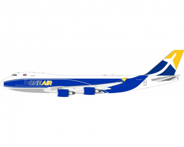 One Air B747-200 w/stand G-ONEF  1:200 Scale Inflight IF744HC0526